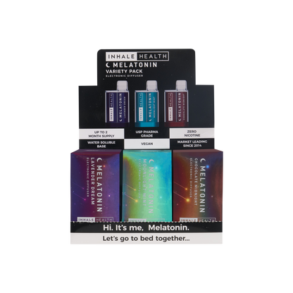 Inhale Health Melatonin Variety Pack (15-Pack Display Box)